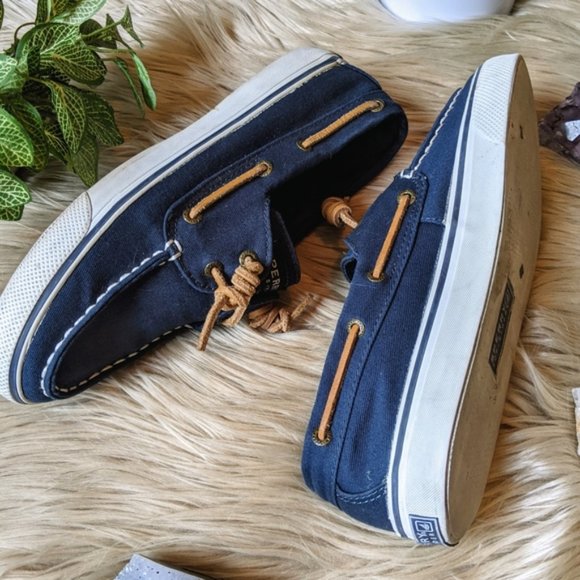 Sperry Top-Siders Navy Canvas Style Shoe - Picture 2 of 7